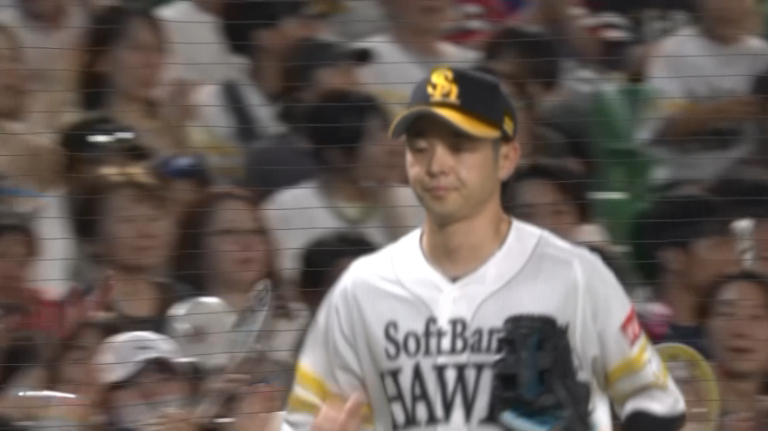 8回表・H川瀬晃・牧原大成 流れるようなプレーで6-4-3の併殺完成!!