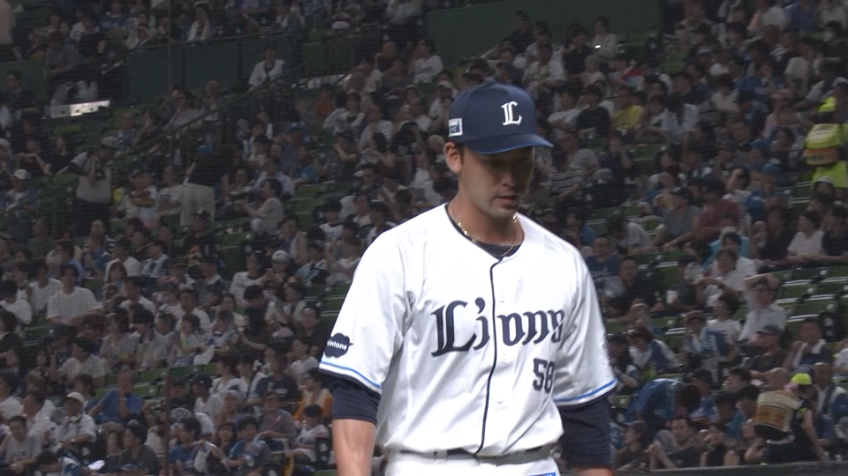 9回表・L中村祐太 この回3者連続三振を奪う!!