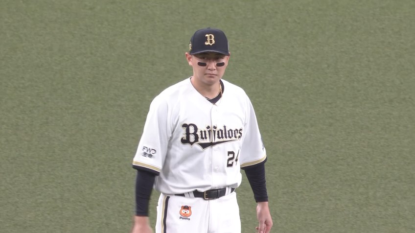 5回表・B杉澤龍・紅林弘太郎 見事な中継プレーで3塁アウトにする!!