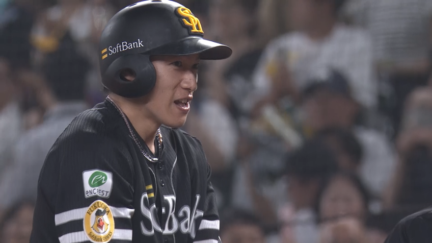 6回表・H柳田悠岐 流石の勝負強さ!! レフトへの勝ち越しタイムリー!!
