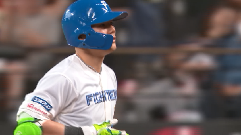 8回裏・F清宮幸太郎 センターへの犠牲フライを放ちまたもや同点に追いつく!!
