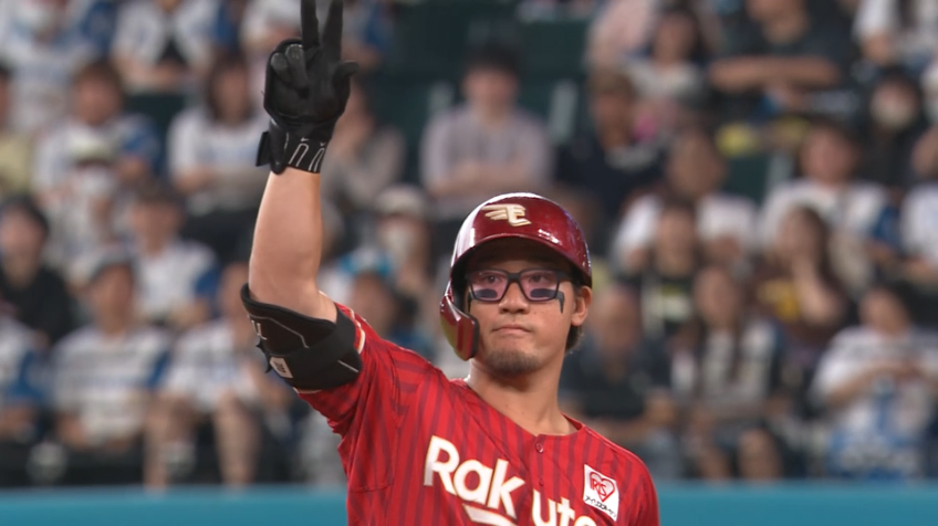 8回表・E YG安田 センターへ勝ち越しのタイムリー2ベースを放つ!!