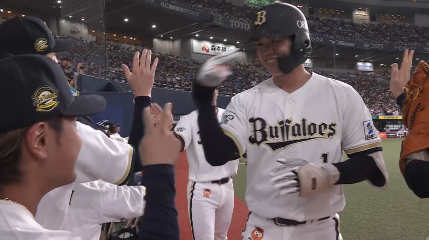 1回裏・B太田椋 左中間スタンドへの第6号2ランホームラン!!