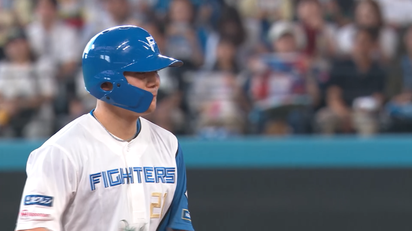 5回裏・F清宮幸太郎 レフト線への2点タイムリー2ベース!!