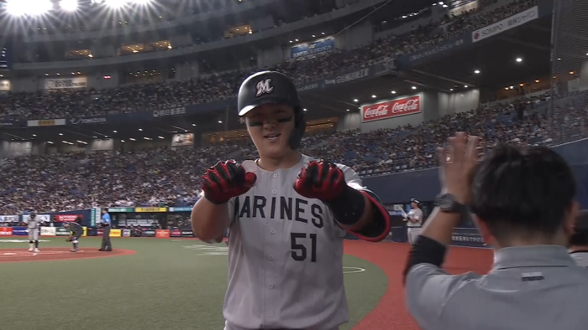 1回表・M山口航輝 キャリアハイとなる先制ホームラン!!