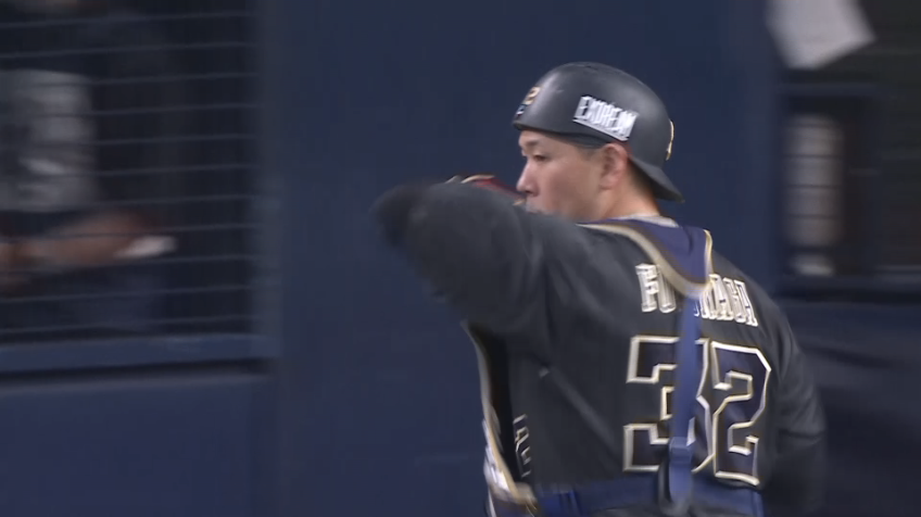 2回表・B福永奨 盗塁阻止でチャンスの芽を摘む!!