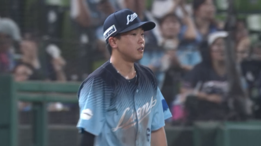 6回表・L滝澤夏央 深い位置の打球をジャンピングスローで捌く!!