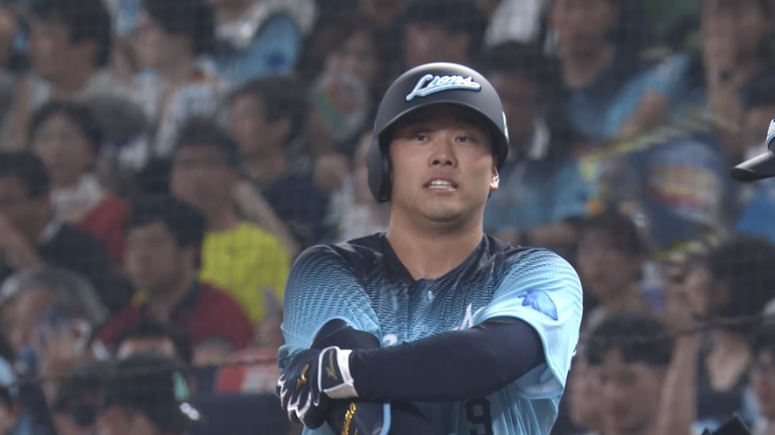 5回裏・L蛭間拓哉 本日2安打目もセンター前ヒット!!