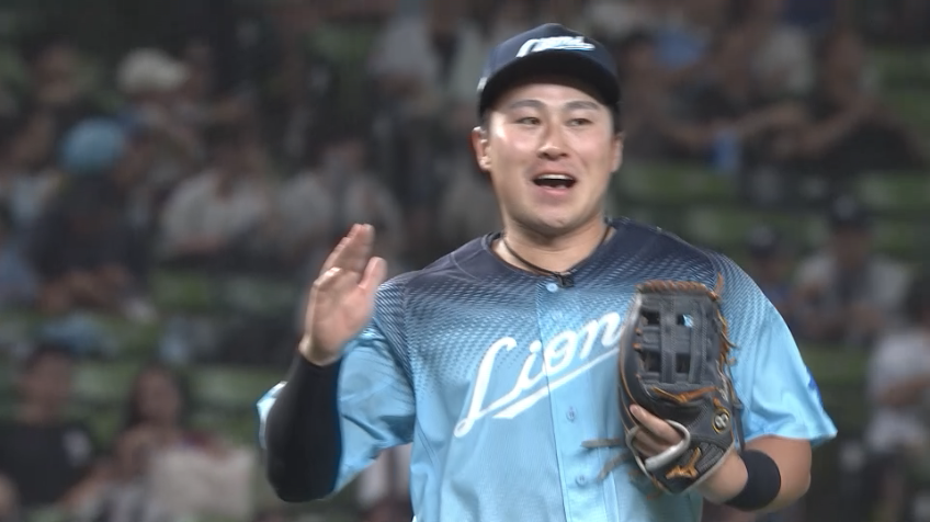 9回表・L渡部聖弥 鋭い打球に上手く合わせ併殺を完成させる!!