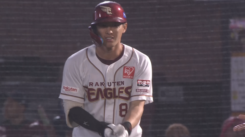 7回裏・E辰己涼介 センターへのタイムリーヒットで1点を返す!!