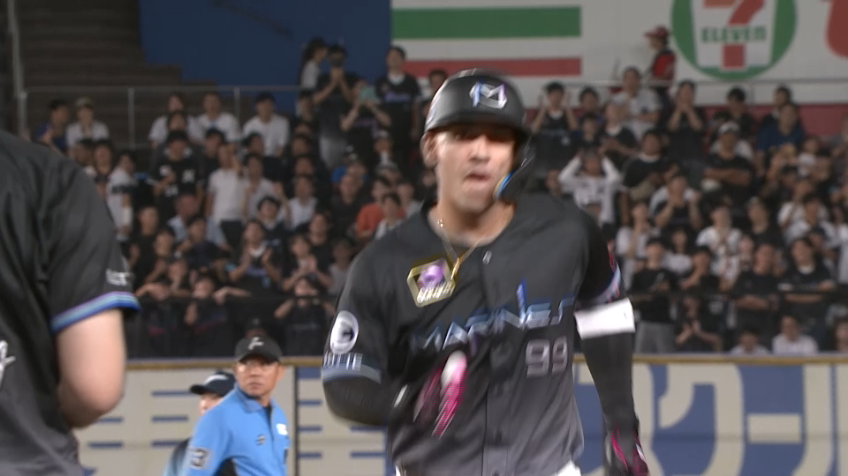 3回裏・Mソト センターへのタイムリーヒットで勝ち越し!!