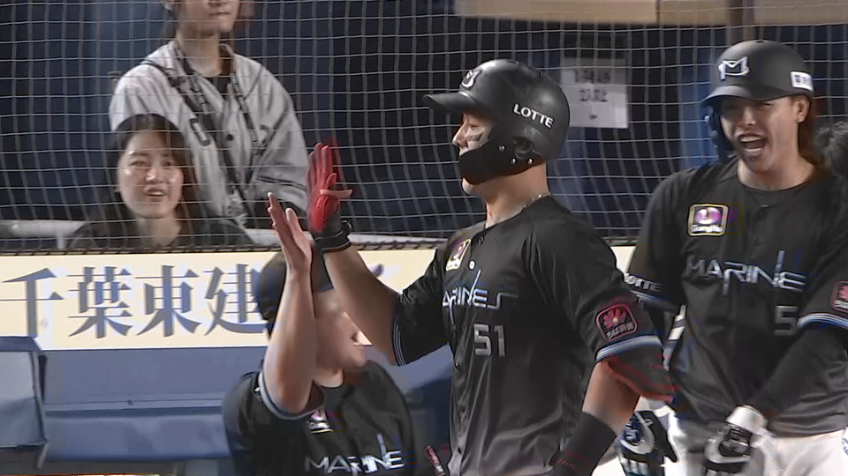 6回裏・M山口航輝 直球を捉えた!! レフトスタンドへの今季第18号HRで追加点!!