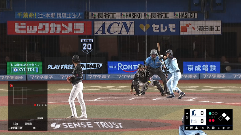 9回表・M坂本光士郎 1か月ぶりのカード勝ち越し!! ピンチを招くもフライに抑えて試合終了!!