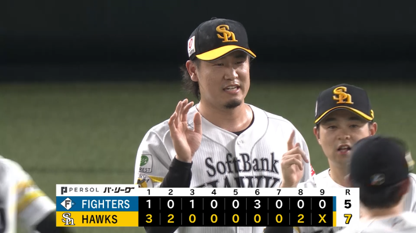 9回表・H杉山一樹 ピンチを背負いながらも三振で試合を締めてM37が点灯!!