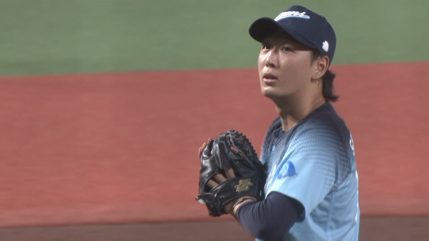 8回表・L篠原響 この回を3者凡退に抑える好リリーフ!!