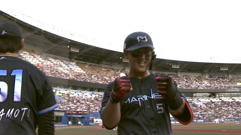 1回裏・M山口航輝 弾丸ライナーで2ランホームランを放ち先制!!