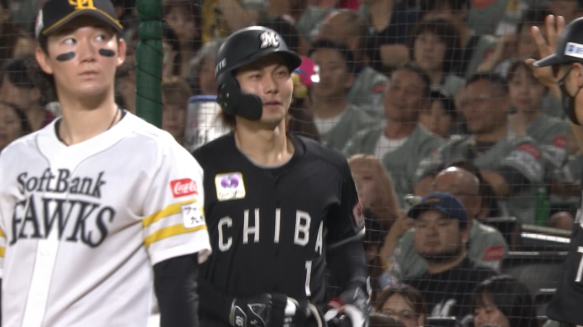 6回表・M藤原恭大 サードへの内野安打で3打数3安打の猛打賞!!