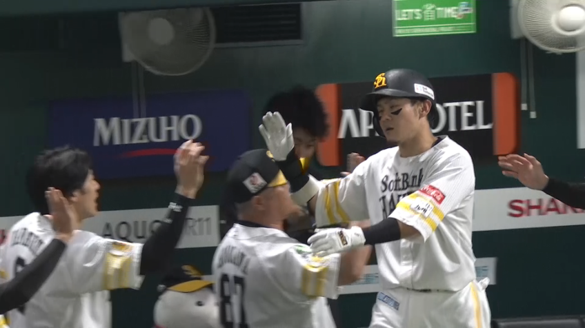 6回裏・H牧原大成 今日も打った!! 2試合連続となる3ランホームラン!!