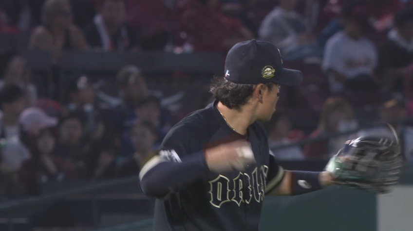3回裏・B西野真弘 素晴らしいポジショニングでゴロを捌く!!