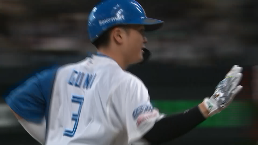 1回裏・F郡司裕也 逆方向へ放った2ランホームラン!!