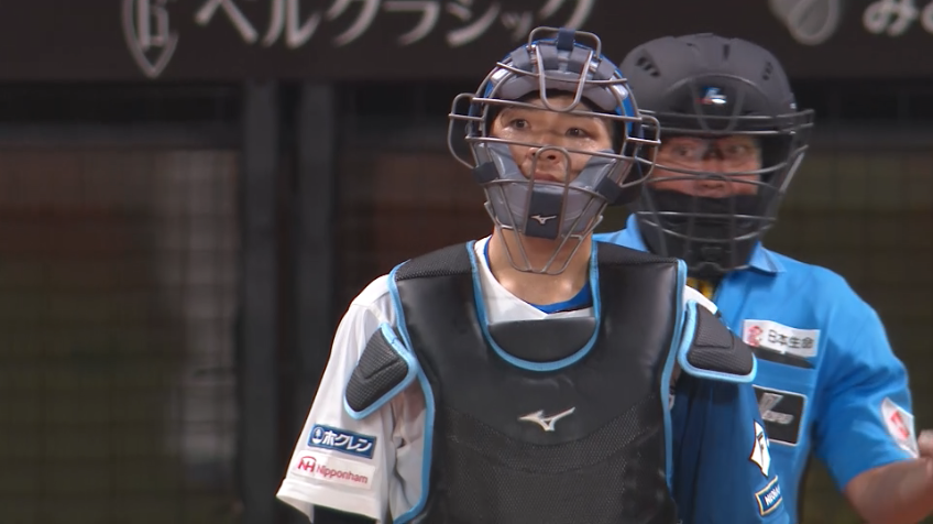 5回表・F郡司裕也 二塁への盗塁を阻止し投手を救う!!