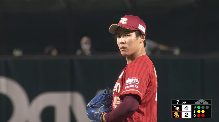 7回裏・E九谷瑠 この回を3者凡退に抑える好リリーフ!!