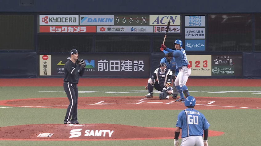 2回表・F有薗直輝 レフトへの先制タイムリーヒット!!