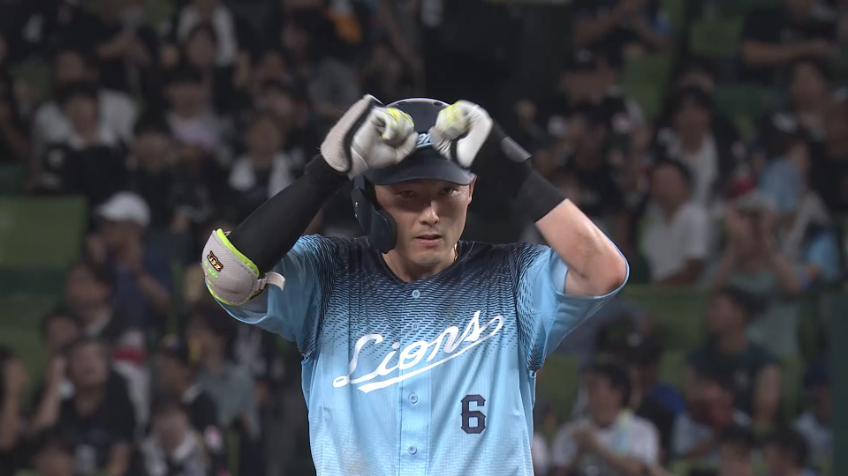8回裏・L源田壮亮 三遊間を破るタイムリー2ベースで7点目!!