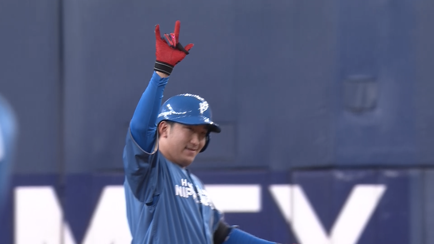 6回表・F有薗直輝 レフトの頭上を越えるタイムリー2ベースヒット!!