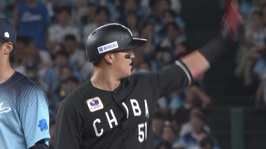 8回表・M山口航輝 好投手からバットを折りながらも勝ち越しタイムリーヒット!!