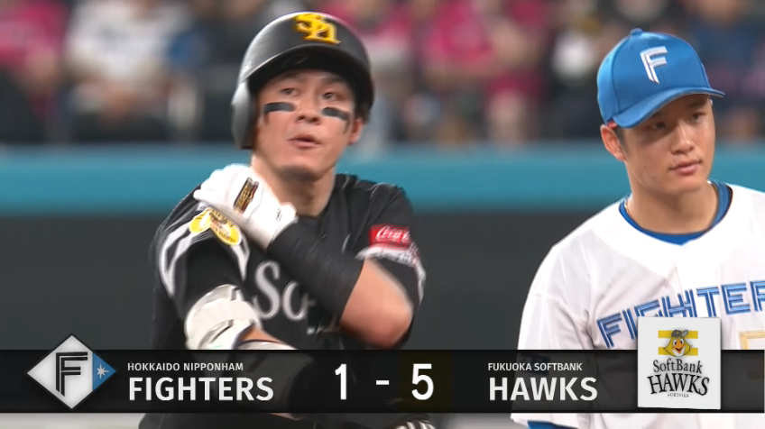 5回表・H牧原大成 レフトへタイムリー2ベースヒットで追加点!!