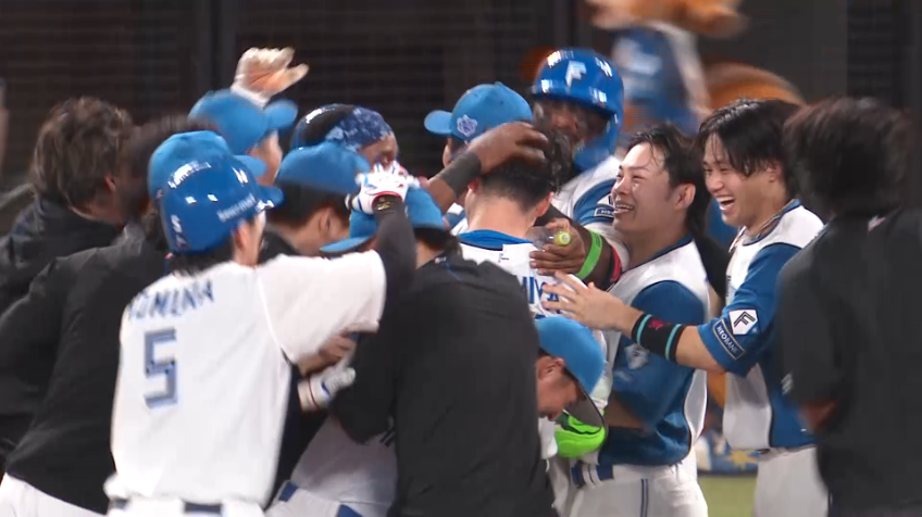10回裏・F清宮幸太郎 ライトへのタイムリーでサヨナラ勝ち!!