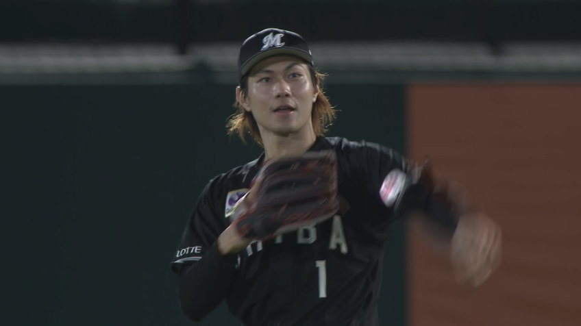 5回裏・M藤原恭大 落ちそうな打球をスライディングキャッチ!!