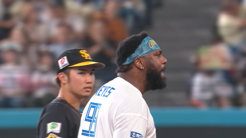 3回裏・Fレイエス 均衡を破る先制の2点タイムリー2ベース!!