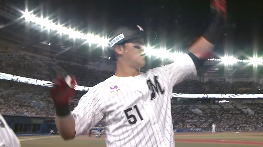 4回裏・M山口航輝 レフトスタンドへのソロホームラン!!