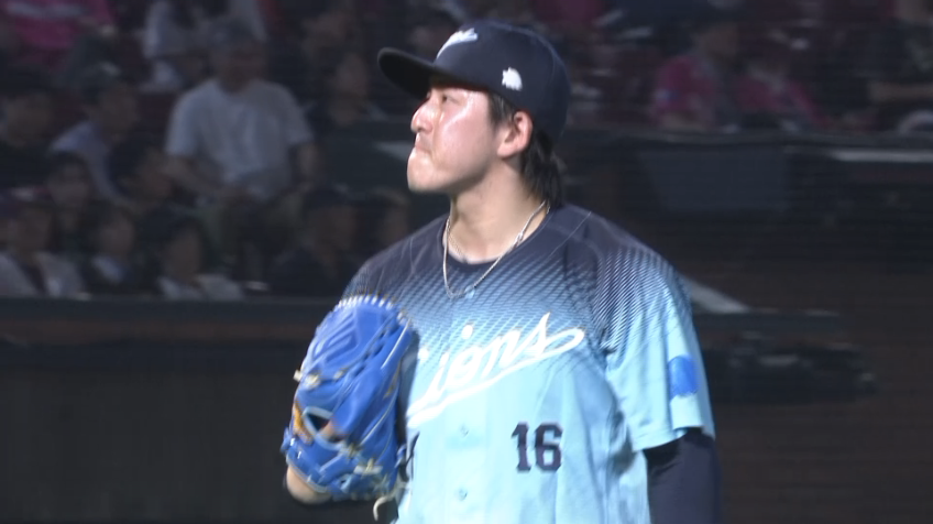 8回裏・L隅田知一郎 8回9奪三振無失点の好投!!
