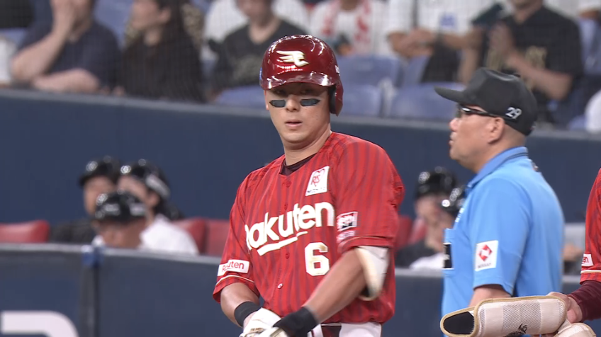 1回表・E村林一輝 レフトへの先制タイムリーヒット!!