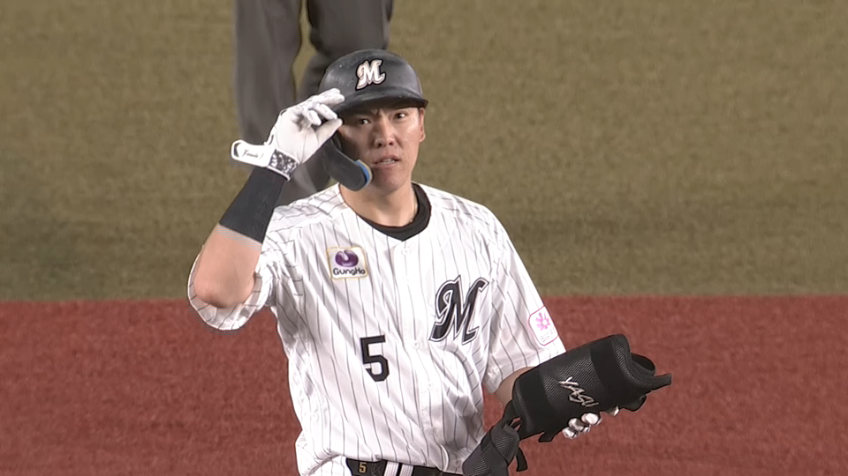 2回裏・M安田尚憲 左中間を破るタイムリー2ベース!!