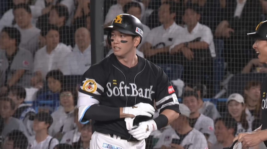 2回表・H栗原陵矢 満塁のチャンスで2点タイムリーヒット!!