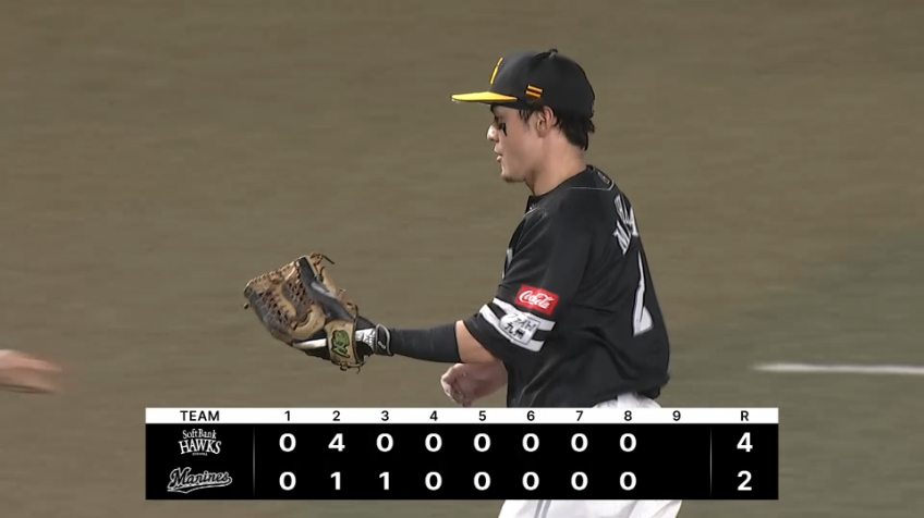 8回裏・H谷川原健太・牧原大成 完璧な中継プレーで得点を阻止!!