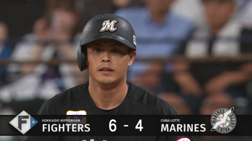 7回表・M山崎剛 点差を縮めるセンターへのタイムリーヒット!!