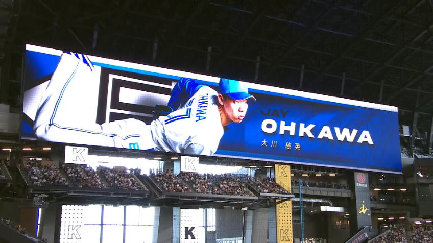3回表・F大川慈英 インサイドに食い込むカットボールで初奪三振!!