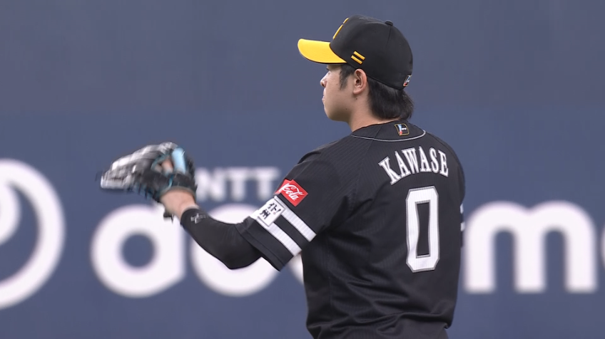 5回裏・H川瀬晃 捕球からの素早い動きと強肩でアウトにする!!