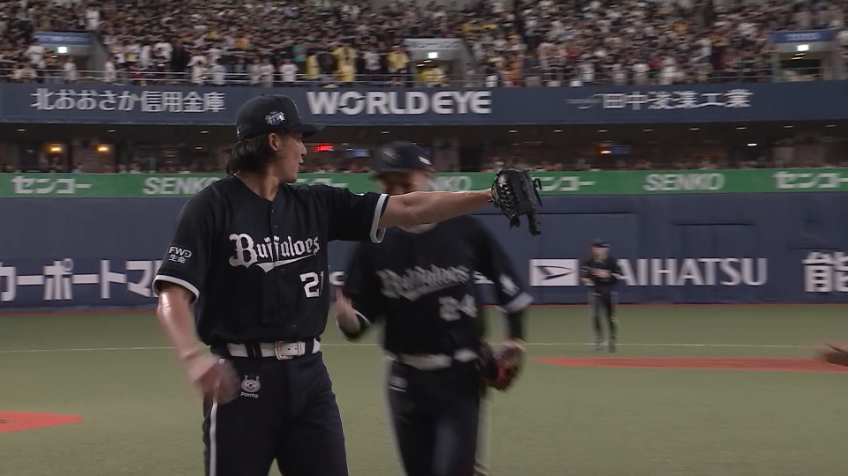 7回表・B山崎颯一郎 同点のピンチで見事な火消し投球!!
