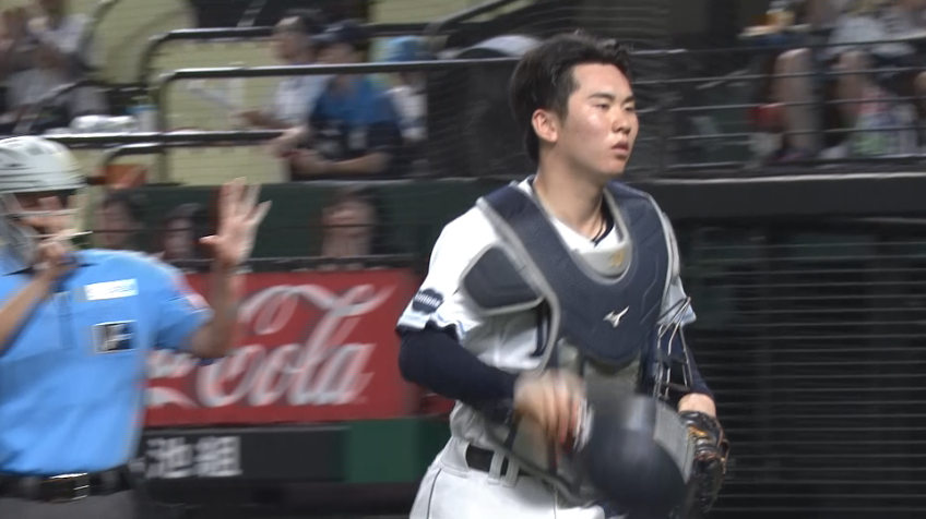 1回表・L小島大河 正確な送球で三振ゲッツー!!