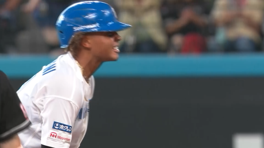 7回裏・F水谷瞬 センター前へ勝ち越しタイムリー!!