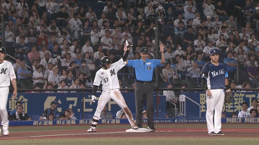 5回裏・M小川龍成 足を活かした3ベースヒット!!