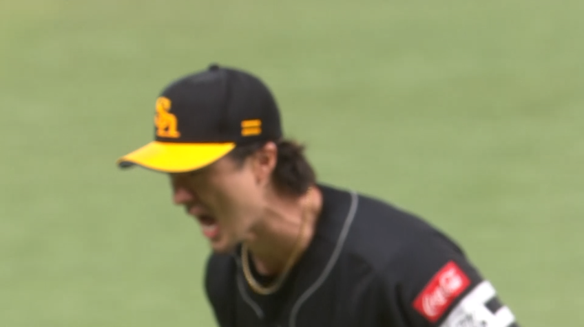 8回裏・H上沢直之 三振でピンチを凌ぎ8回10奪三振の好投!!