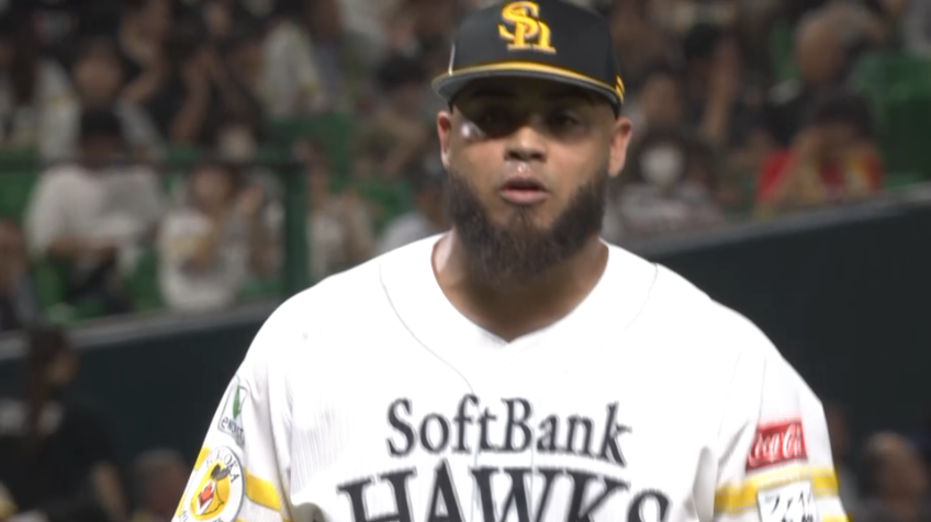 6回表・Hヘルナンデス この回を3者連続空振り三振に抑える!!