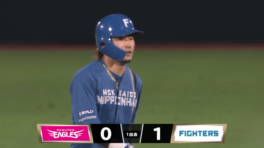 1回表・F水野達稀 ライトへのタイムリーヒットで追加点!!